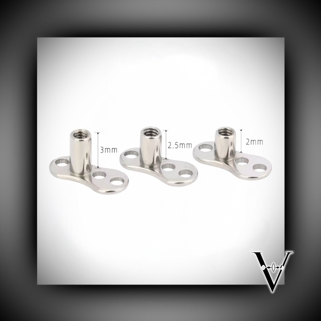 3 Holes Dermal Anchor